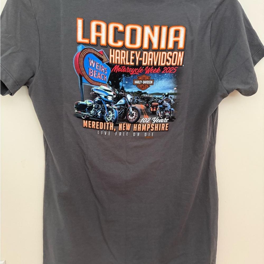 Harley-Davidson Charcoal Laconia NH bike week 2025 t shirt NEW
